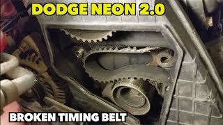 Another Dodge Neon....With A Broken Timing belt looks like.