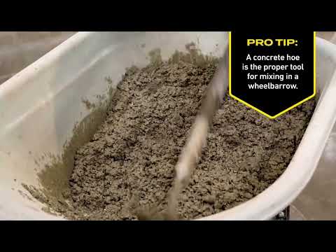 Pro Tips: How to Mix Concrete In A Wheelbarrow | Concrete 101 | DIY Project Guide