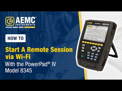 AEMC® Instruments - Start a Remote Session via Wi-Fi with the PowerPad® IV Model 8345