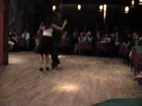  Ezequiel Paludi  and  Geraldine Paludi  are  dancing  to  the  tango  "  Cachirulo  "