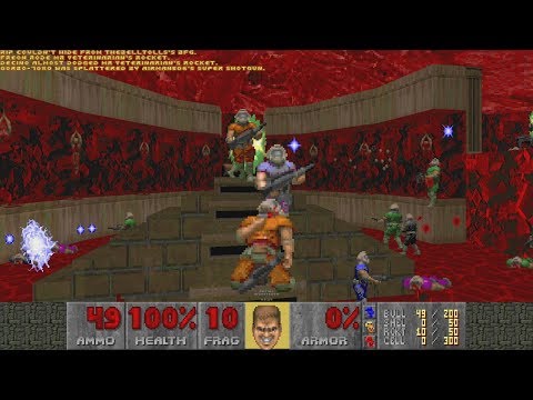 Doom Deathmatch vs up to 70 Doomguys - decino's Epic Stress Test