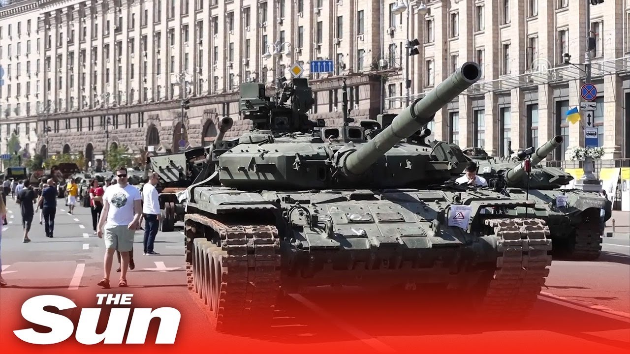 Patrulhas ucranianas capturaram veículos russos para marcar o Dia da Independência