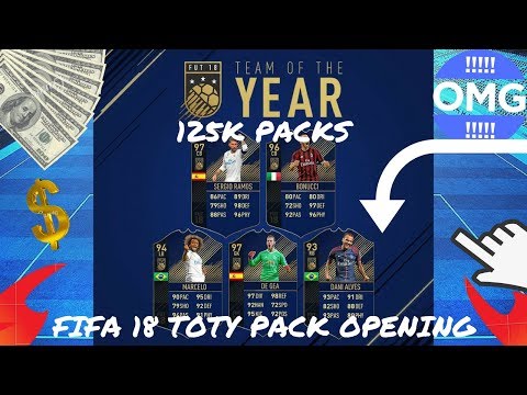 FIFA 18 - TOTY DEFENDERS PACK OPENING! - 125K PACKS!