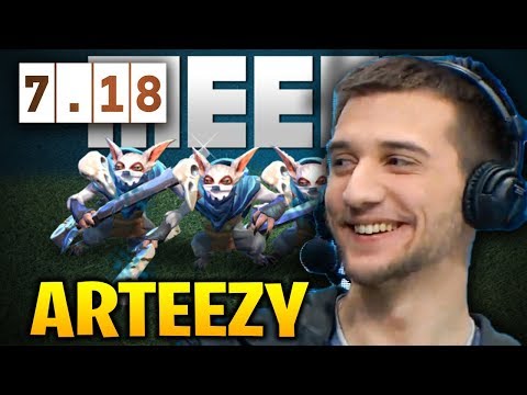Arteezy Meepo Micro Skill in Dota 2 7.18 [2 Games]