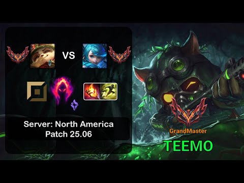 Teemo Top vs Gwen - NA GrandMaster - Patch 25.06