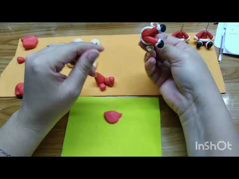 Papai Noel em biscuit - enfeite de chimarrão