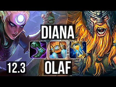 DIANA vs OLAF (JNG) (DEFEAT) | Rank 2 Diana, Rank 10 | BR Challenger | 12.3