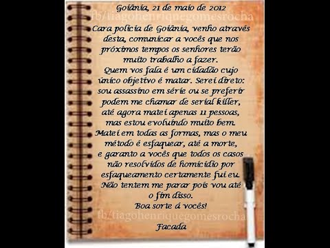 Tiago Henrique mandou carta à polícia confessando 11 homicídios