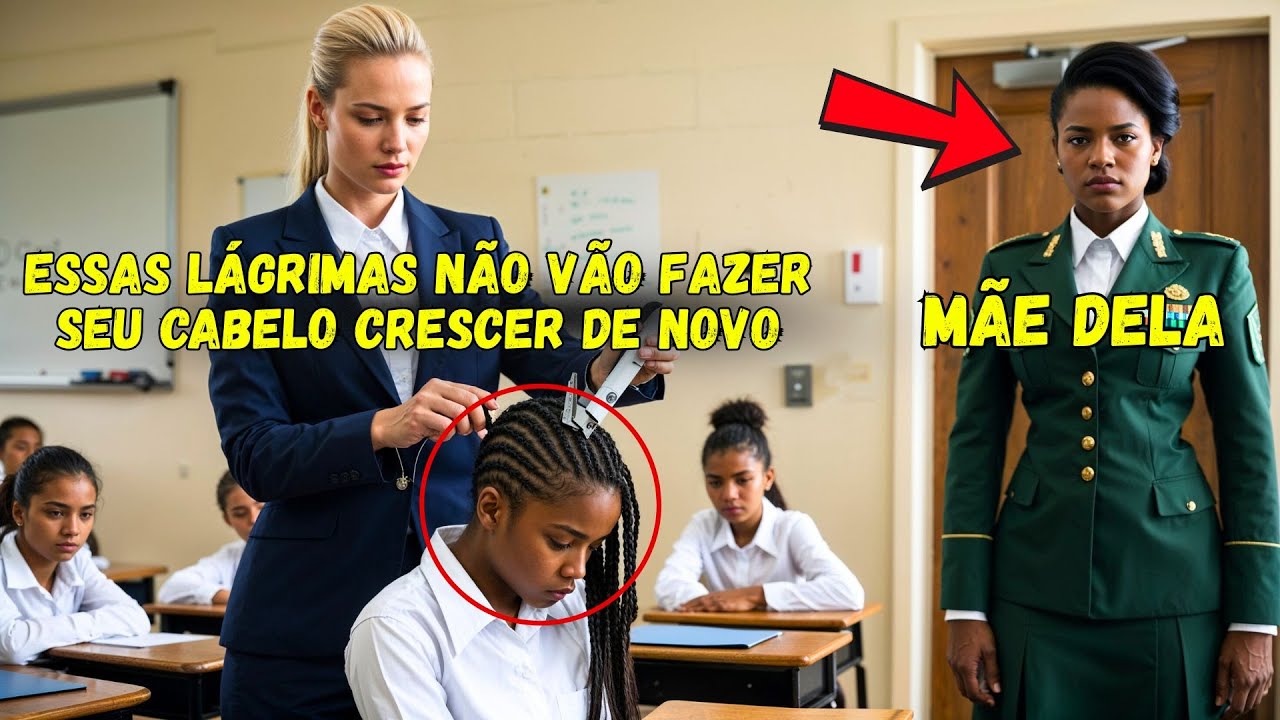 Professora raspa a cabeça de uma aluna negra na escola — e congela quando a mãe entra na sala!