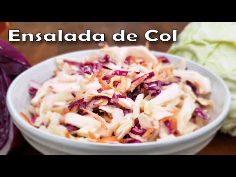 Receta de Como Hacer Ensalada de Col | Coleslaw Estilo KFC | Repollo Morado y Zanahoria | Recipe