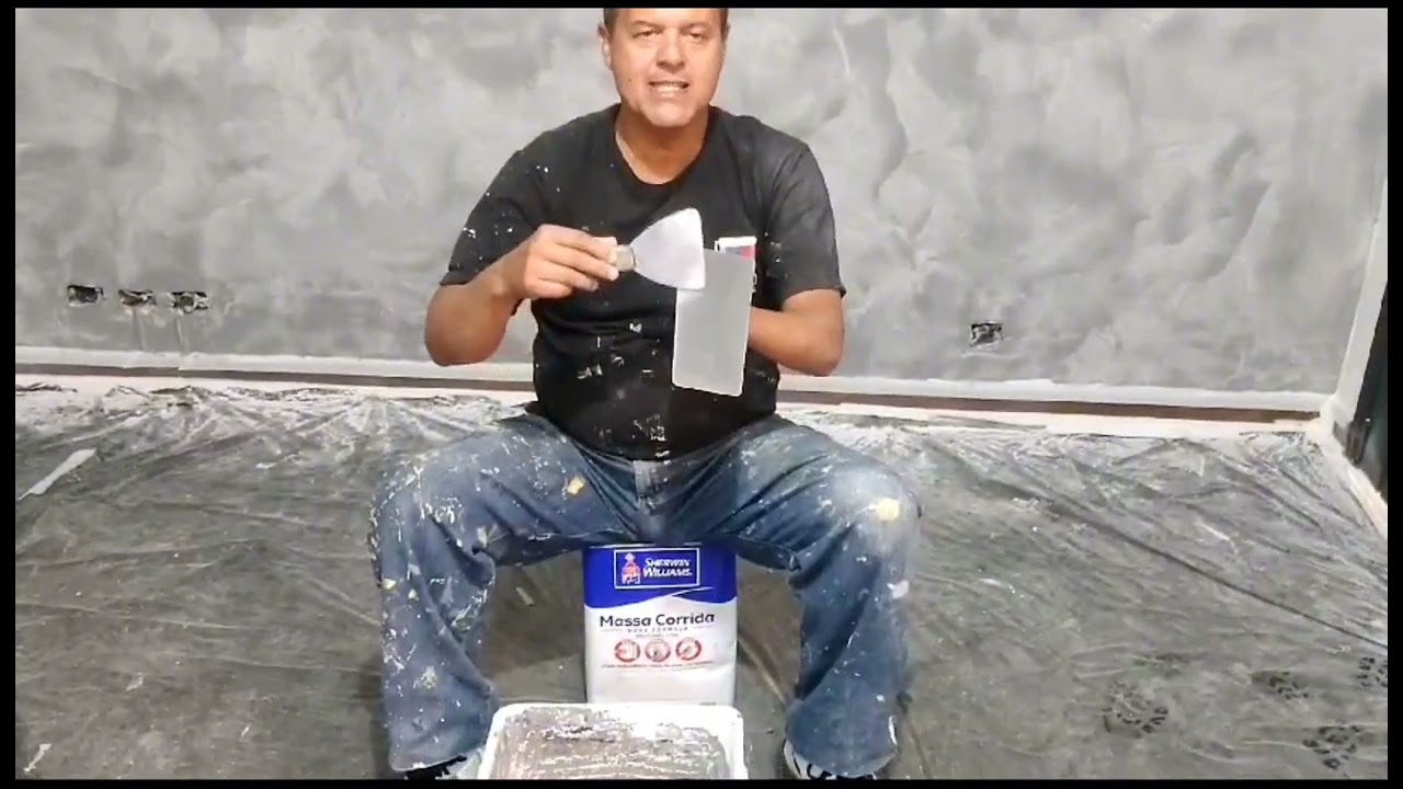 como fazer cimento queimado com massa corrida