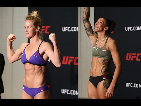 UFC 208 Official Weighins - Holly Holm Germaine De Randamie Anderson SIlva