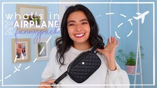 What&#39;s in my Airplane Carry On // My Airplane Fanny Pack // JOANNA