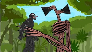 Siren Head vs Venom - Drawing cartoons 2