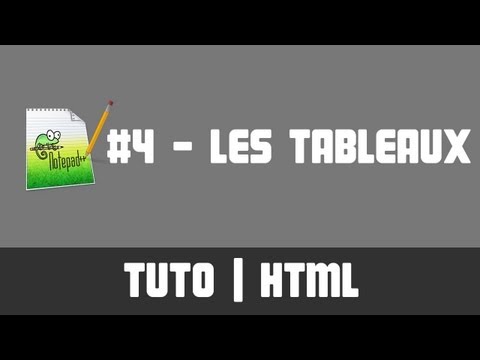 comment construire un tableau avec html