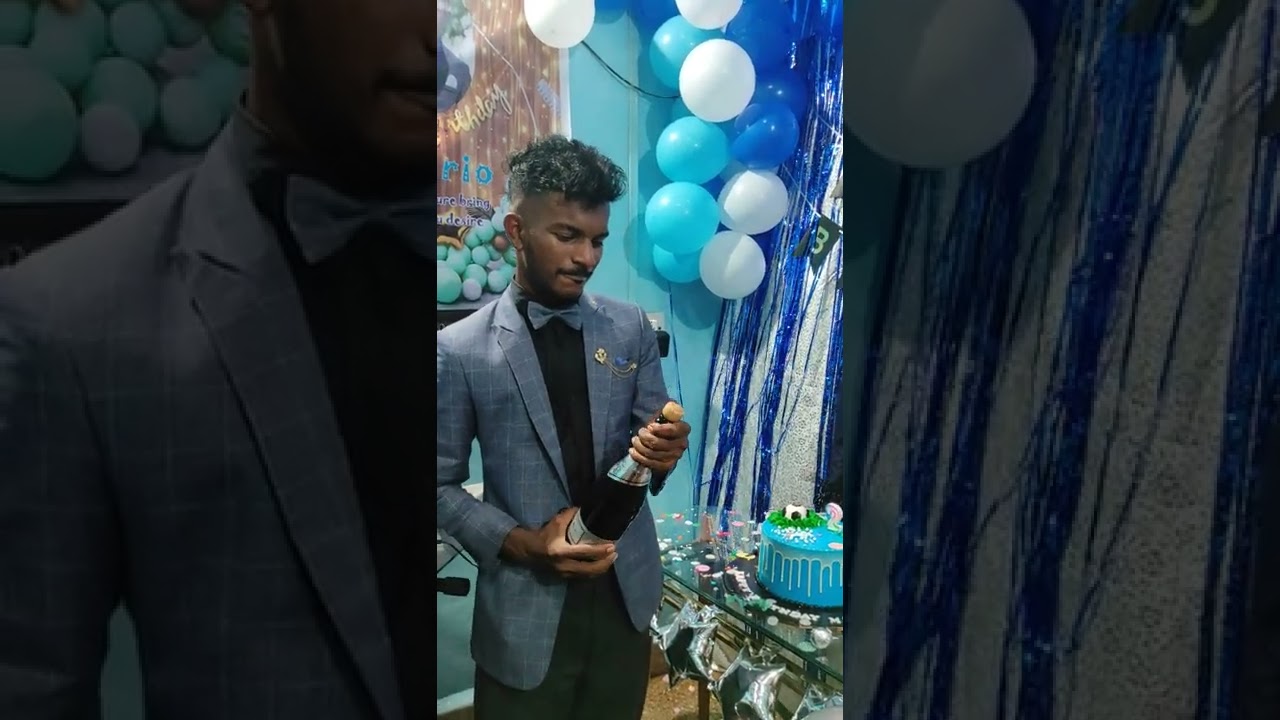 Birthday celebration of mario (popping of the champagne by one and only joesph Fernandes) 😍