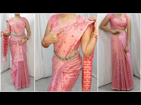MEKHELA CHADORE DRAPING TUTORIAL|HOW TO DRAPE ASSAM SAREE|BEGINNER SAREE DRAPING|HINDI
