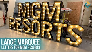 MGM Resorts Outdoor Marquee Letter Sign Lighting