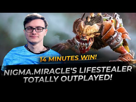 Miracle wins with Lifestealer in 14 minutes - Dota 2 Replay