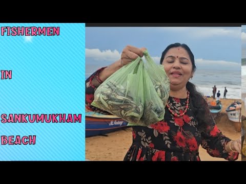 | Fishing in Sankumukham beach Kerala Trivandrum |