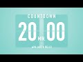 20 Minutes Countdown Timer Flip clock♫ / +Jazz☕️ + Bells🔔