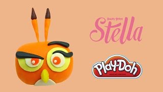 play doh angry birds stella dahlia - how to make with playdoh