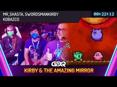 Kirby & The Amazing Mirror 3 Player Co-op in 22:12 - Awesome Games Done Quick 2024