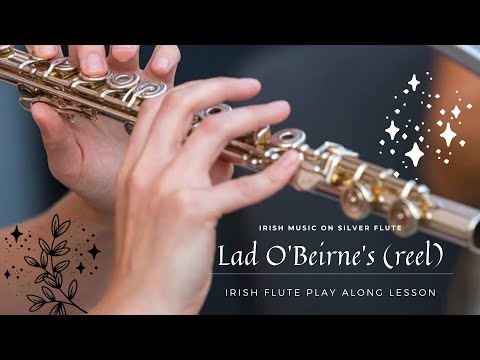 Irish Music on Silver Flute | Irish Flute Play Along Lesson | Lad O'Beirne's (reel)