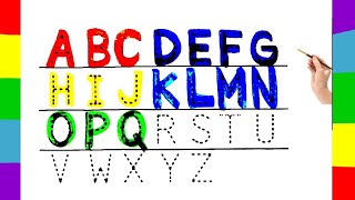 Abc Tracing and colouring| abc song, Learn alphabet tracing|