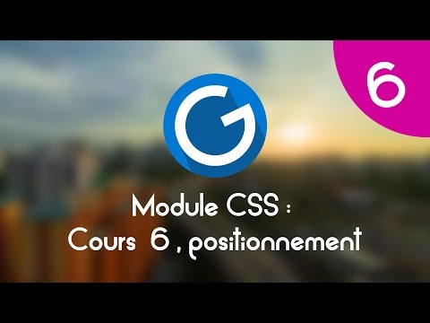 Formation IMM Module CSS Cours tuto 6 le positionnement
