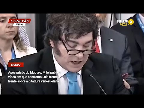 Vídeo: Após prisão de Maduro, Milei publica vídeo em que confronta Lula frente a frente sobre a ditadura venezuelana.