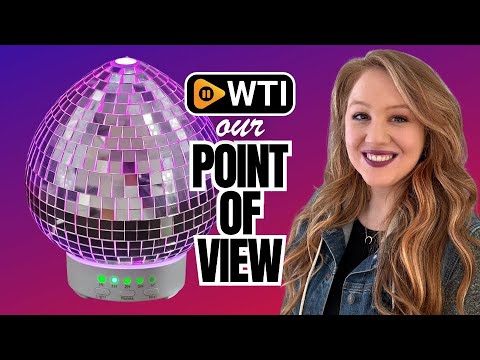 Disco Ball Essential Oils Diffuser Rotating，Scent Cute Diffusers for Home with Whisper Quiet，Aromatherapy Diffuser with 7 Colors Light & Timer - WTI product video review
