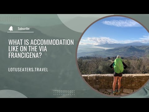 What is accommodation like on the Via Francigena in Italy?