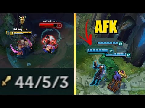 45 KILLS IN A 3v5 GAME! KHA'ZIX Full Lethality!! Insane Damage! [ League of Legends ]