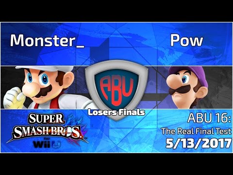 ABU 16: Monster_ (Mario) vs. Pow (Luigi)  - SSB4 Singles Losers Finals