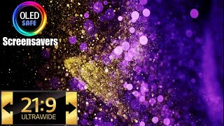 21:9 Ultrawide Flowing Particles Multicolored Screensaver - 10 Hours - 4K - OLED Safe