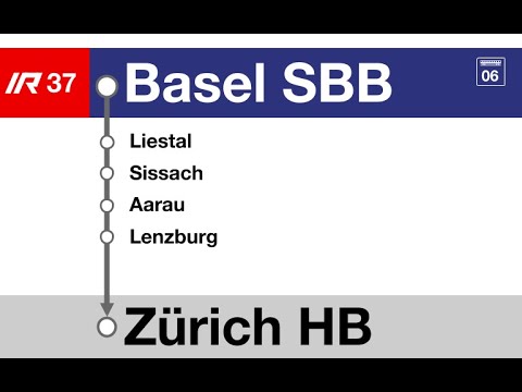 SBB Ansagen » IR37 Basel SBB — Zürich HB (2023) | SLBahnen