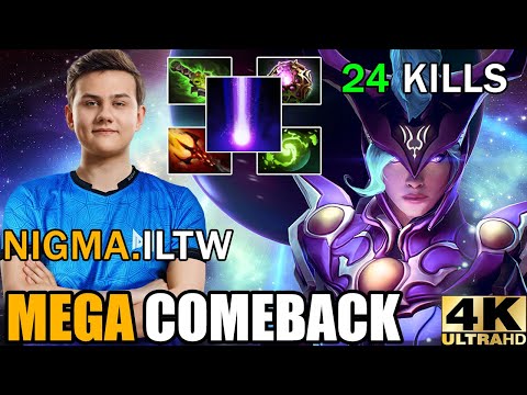 Crazy Build Dagon + Ethereal Blade Non-Stop Spell spamming Luna By ILTW Epic Mega Comeback Dota 2
