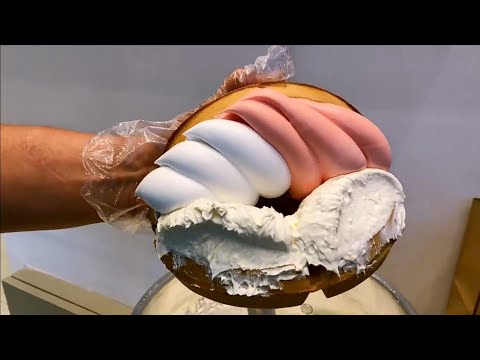 #korean_street_food - Amazing Waffle with whipped cream cheese