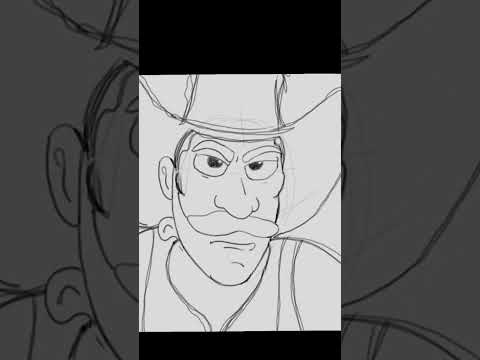 An extension clip to My FlipaClip blast challenge - Cowboy duel🤠 #shorts  #flipaclip  #remix