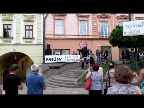 VIDEO: V Prešove sa uskutočnilo ďalšie protestné zhromaždenie