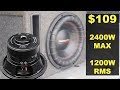 Best CHEAP Subwoofer 109 1200WATTS RMS American Bass E 1244 Review