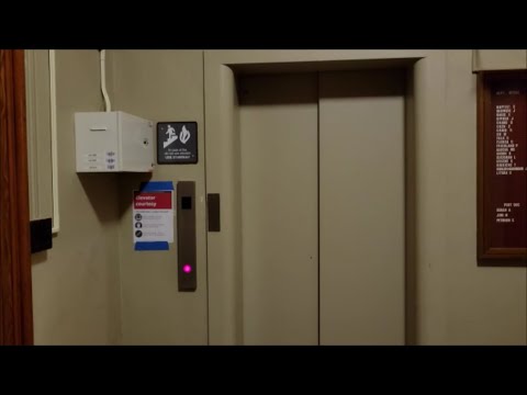 1950s Otis Black Button Traction Elevator - White Hall - Cornell University - Ithaca, NY