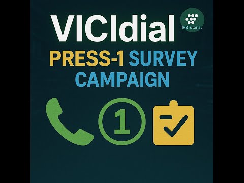 Vicidial Press1 Survey Broadcast Campaign Setup