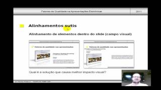 Como alinhar texto e elementos gráficos em apresentação eletrônica PowerPoint