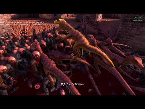 5,000 Velociraptors vs 20,000 Runner Zombies Ultimate Epic Battle Simulator