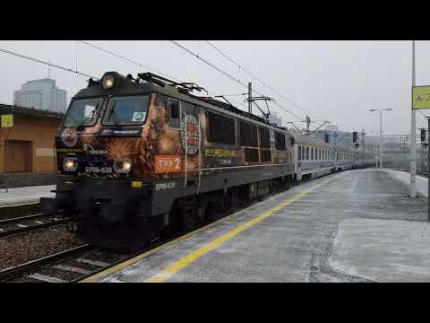 EP09-039 + IC WYSPIAŃSKI z Wrocławia Gł. do Przemyśla Gł. wjeżdża na dworzec Rzeszów Gł. 20.12.2017