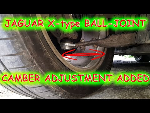 Jaguar X-type ball joint replacement - camber adjustment added