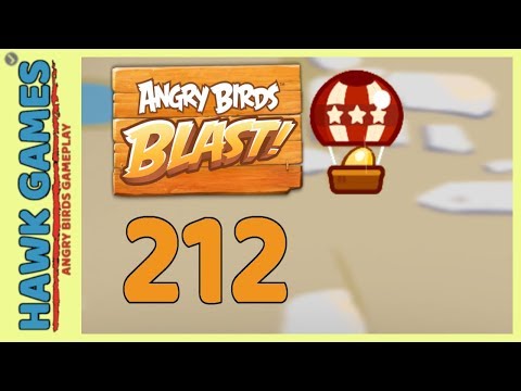 Angry Birds Blast Level 212 - 3 Stars Walkthrough, No Boosters
