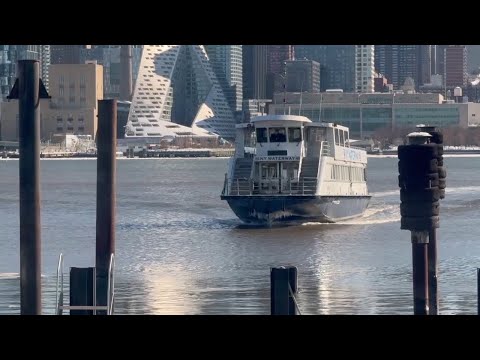 Frozen Hudson River Ferry
